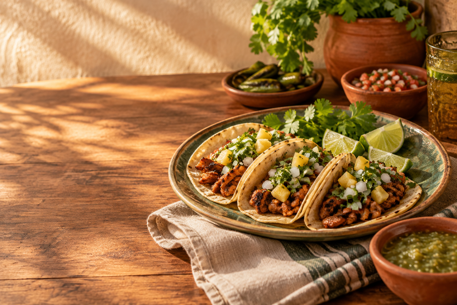 Illustrative Mexican food scene, not actual Villa Monterrey dishes
